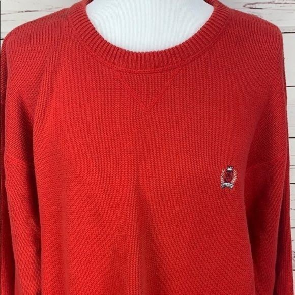 Siegfried Men's Red Cable Knit Iconic Crew Neck Sweater Size XL - Picture 9 of 9